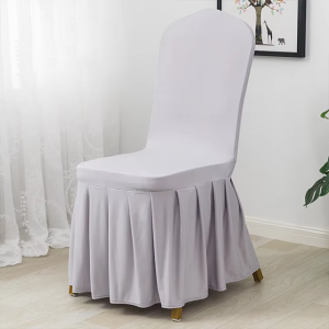 Spandex Polyester Chairs Covers Skirt Wedding Party Banquet Chair Covers Elastic Stretch Dining Events Cover Chairs