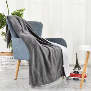 Comfortable Super Soft Double Layer Blankets Coral Fleece Sherpa Throw Heavy Weight Sherpa Fleece Blankets for Winter