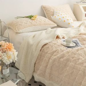 Custom Geometry Pattern Coral Fleece Blanket Multicolor Autumn Winter Office Napping Blanket