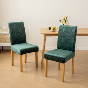 Custom Velvet Elastic Chair Covers Removable Anti-Dirty Embossed Velvet Fabric Chair Cover