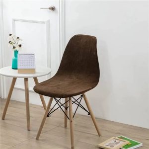 Silver Fox Down Thick Chair Cover, Elastic and Anti-Slip Shell Chair Cover, Home Use, Hotel and Office Shell Chair Cover