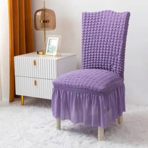 Wholesale Customization Hot Selling Elastic Pleated Polyester Barber Chair Coverst With Skirt