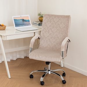 Velvet office chair covers designed for workers, with highly elastic, easily removable and stain-resistant custom embossed chair covers