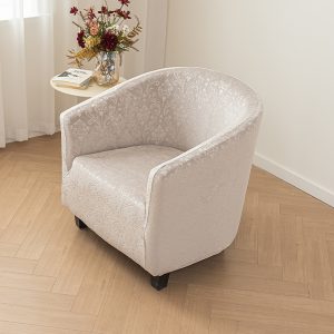 Wholesale Skid Resistance Furniture Protection Cover embossed Velvet Spandex Tub Chair Covers Sofa Slipcover Club Chair Cover