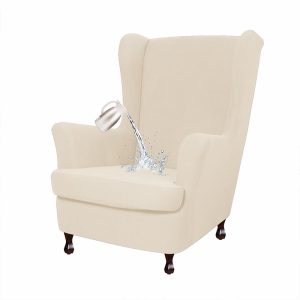 Wing Chair Cover Stretch Jacquard Design Wing Chair Covers Fitted Sofa Cover for Wing Chair