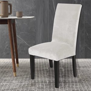 Thickened elastic modern style velvet ordinary restaurant chair cover, suitable for home, hotel dining table and chairs and other places