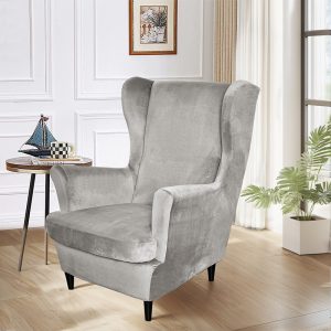 Wing Chair Cover Stretch velvet Design Wing Chair Covers Fitted Sofa Cover for Wing Chair