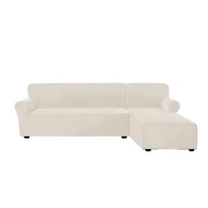 Lounge Removable Velvet 2 Pieces L-Shaped right Chaise +2 seater Sectional Sofa Slipcover